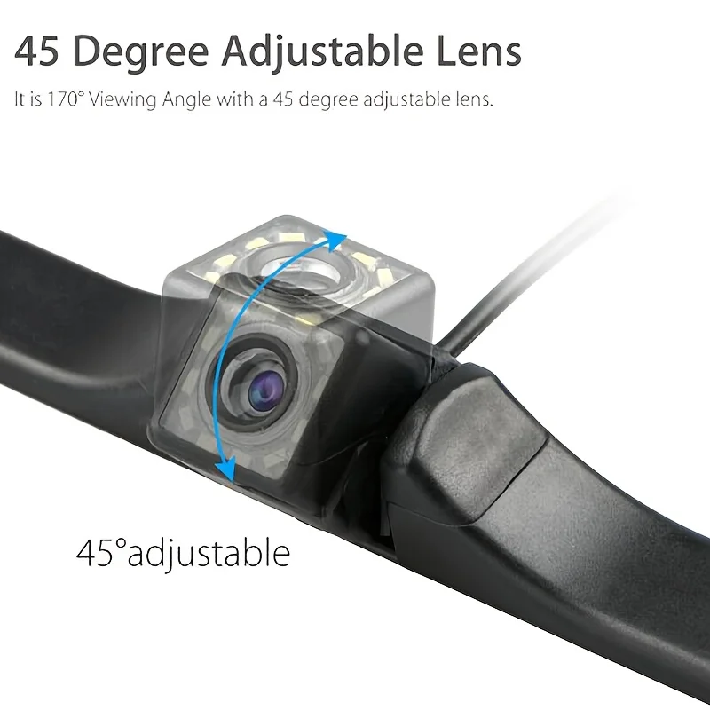 Car Rear View Backup Camera Upgrade You Car HD Night Vision with 12 LED Lights - Wide Angle, Night Vision for Cars, SUVs,Pickups