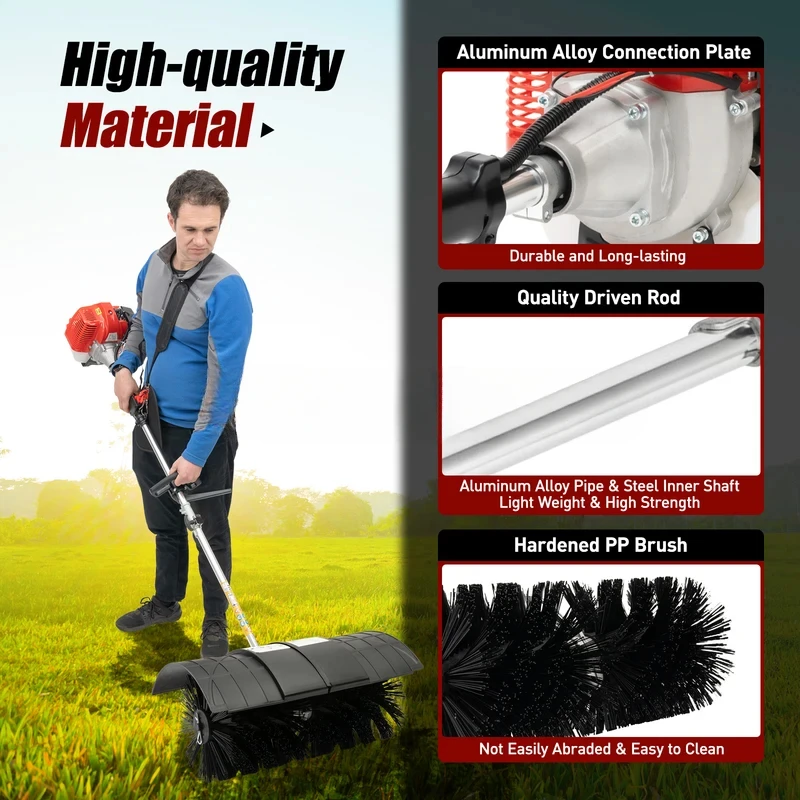 2.3PH 52CC Handheld Sweeper Broom Walkway Turf Cleaning