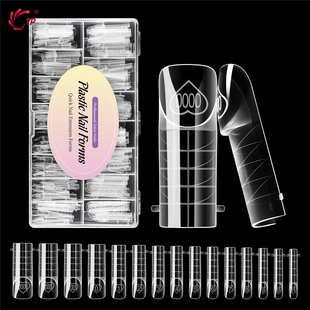 

TP 150pcs/box Space French Dual Forms Nails Extension Nail Model Full Cover Nail Reusable Nail Forms for Acrylic Extension Gel