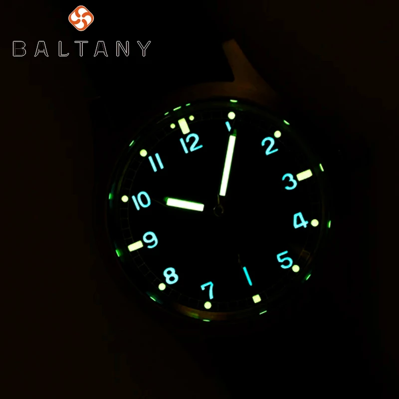 Baltany Men\'s quartz watch Luxury Watches Dirty Dozen Collection Vintage Wristwatch Super Luminous Small Seconds reloj hombre