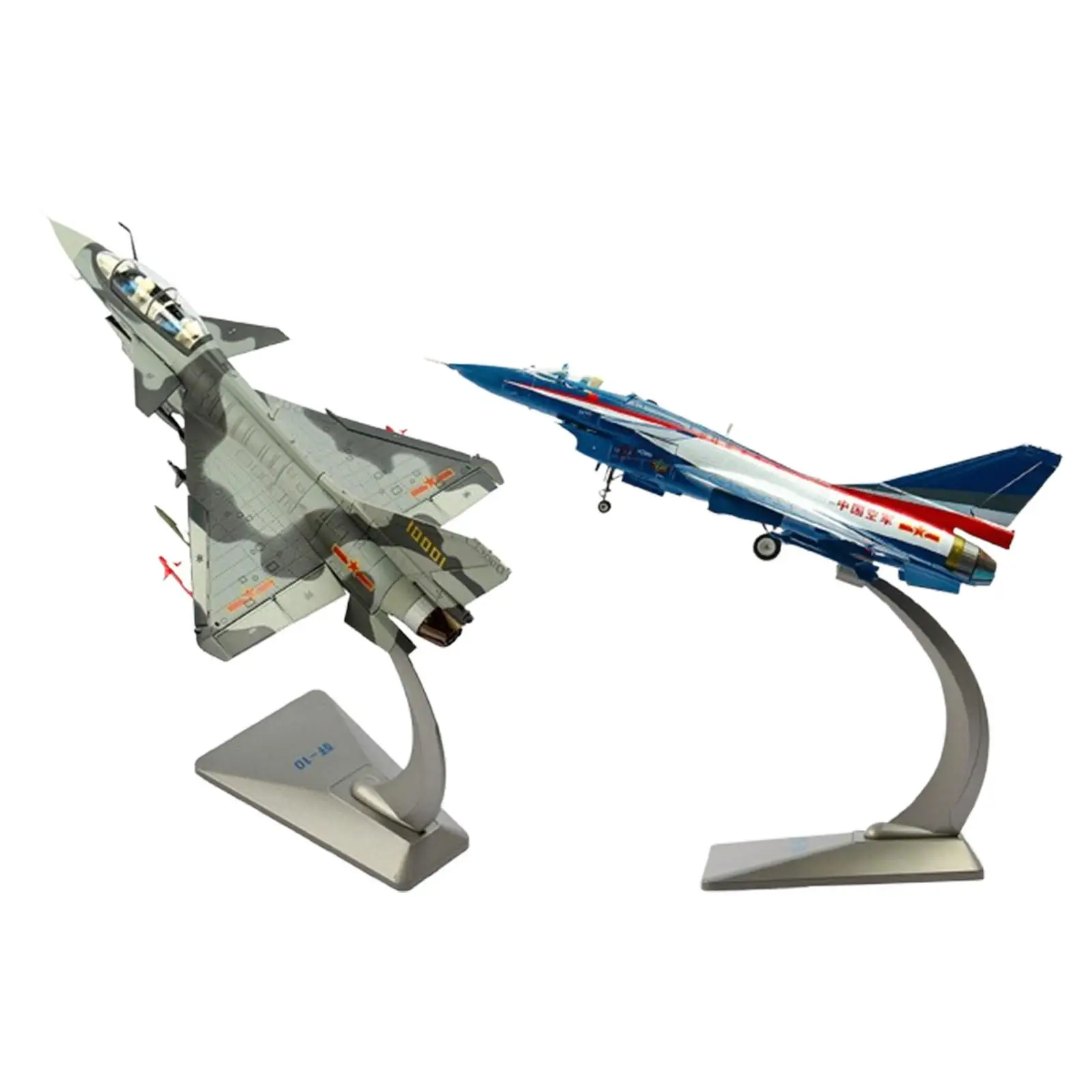 1/48 Scale Aircraft Desktop Decor Miniature Zinc Alloy J10 Airplane Model Fighter Jet Plane for Bedroom Bar Desktop Shelf Gift