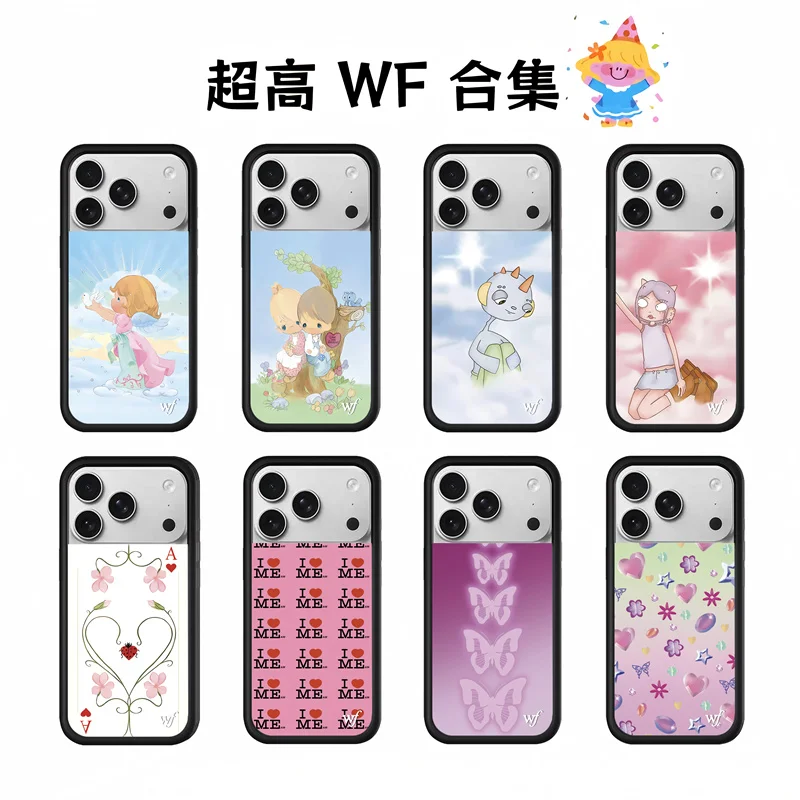 

2025 Wildflower 3D Couple Phone Case For iPhone 17 16 15 14 13 12 Pro Max Plus Butterfly Flowers Square A WF Cover