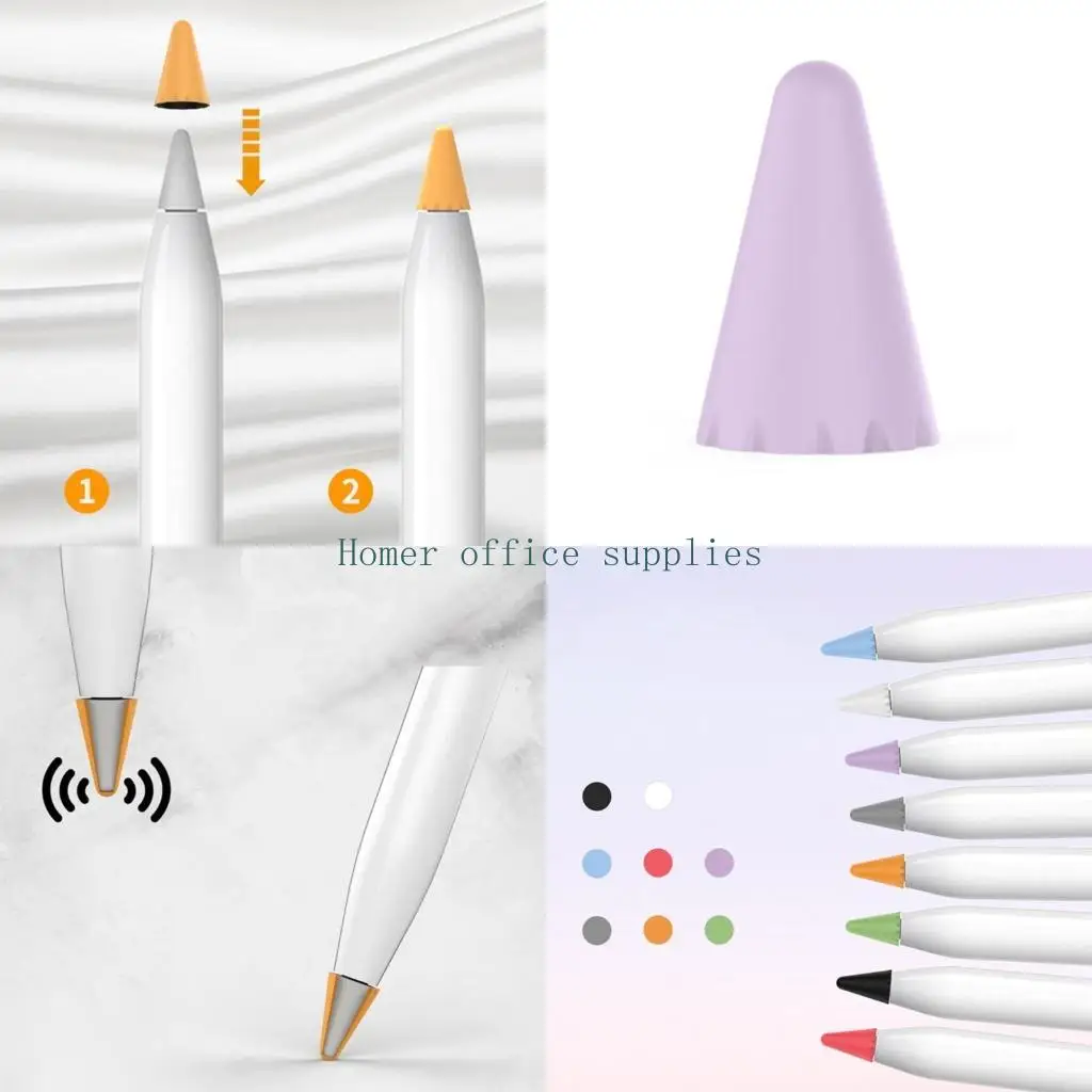 

K43B Pen Tip Protections Sleeve Pencil Nib Silicone Case sProtectors Proetctive Cover for Pencil 1st 2nd Gen/M-pencil