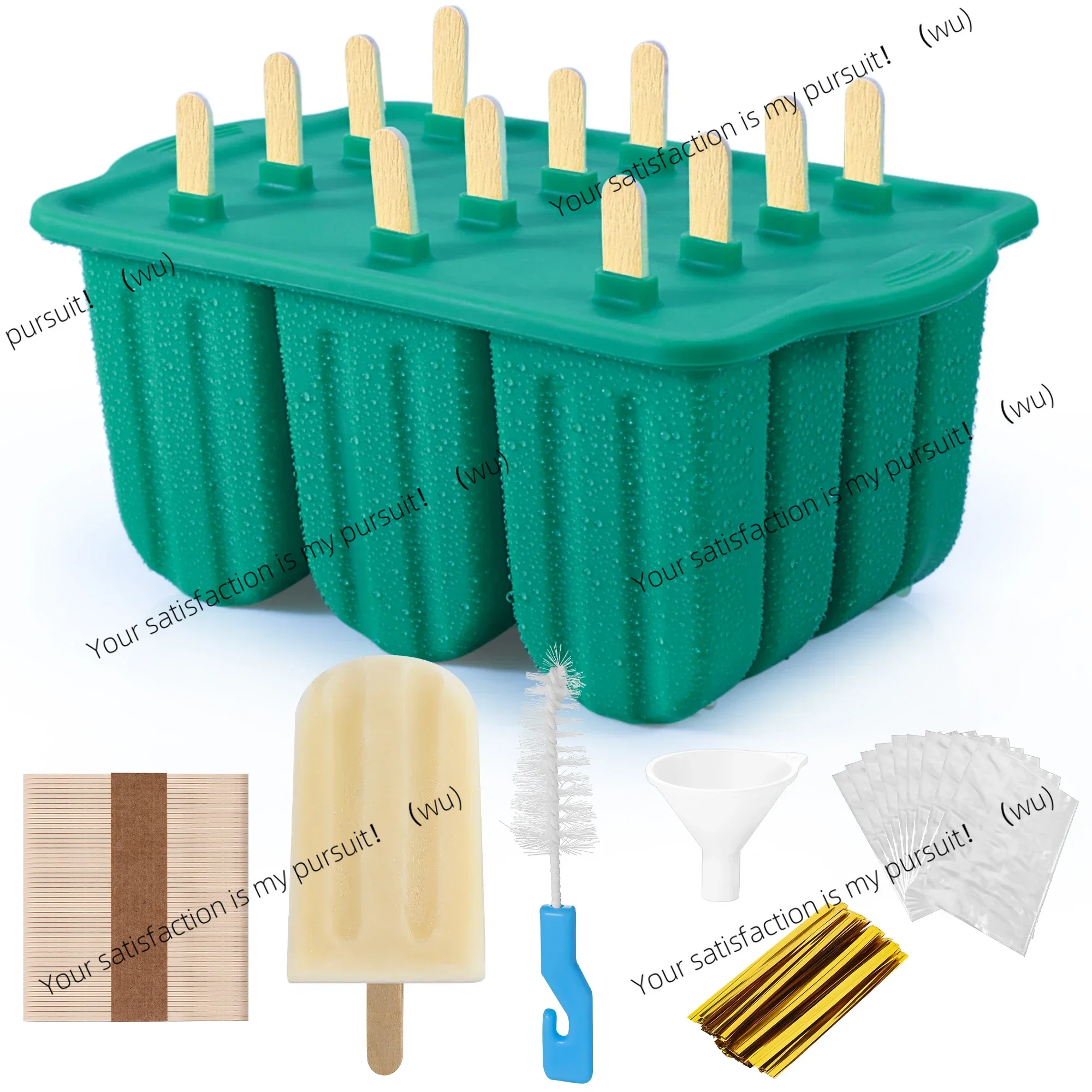Silicone popsicle mold with wooden stick, custom mini silicone popsicle mold