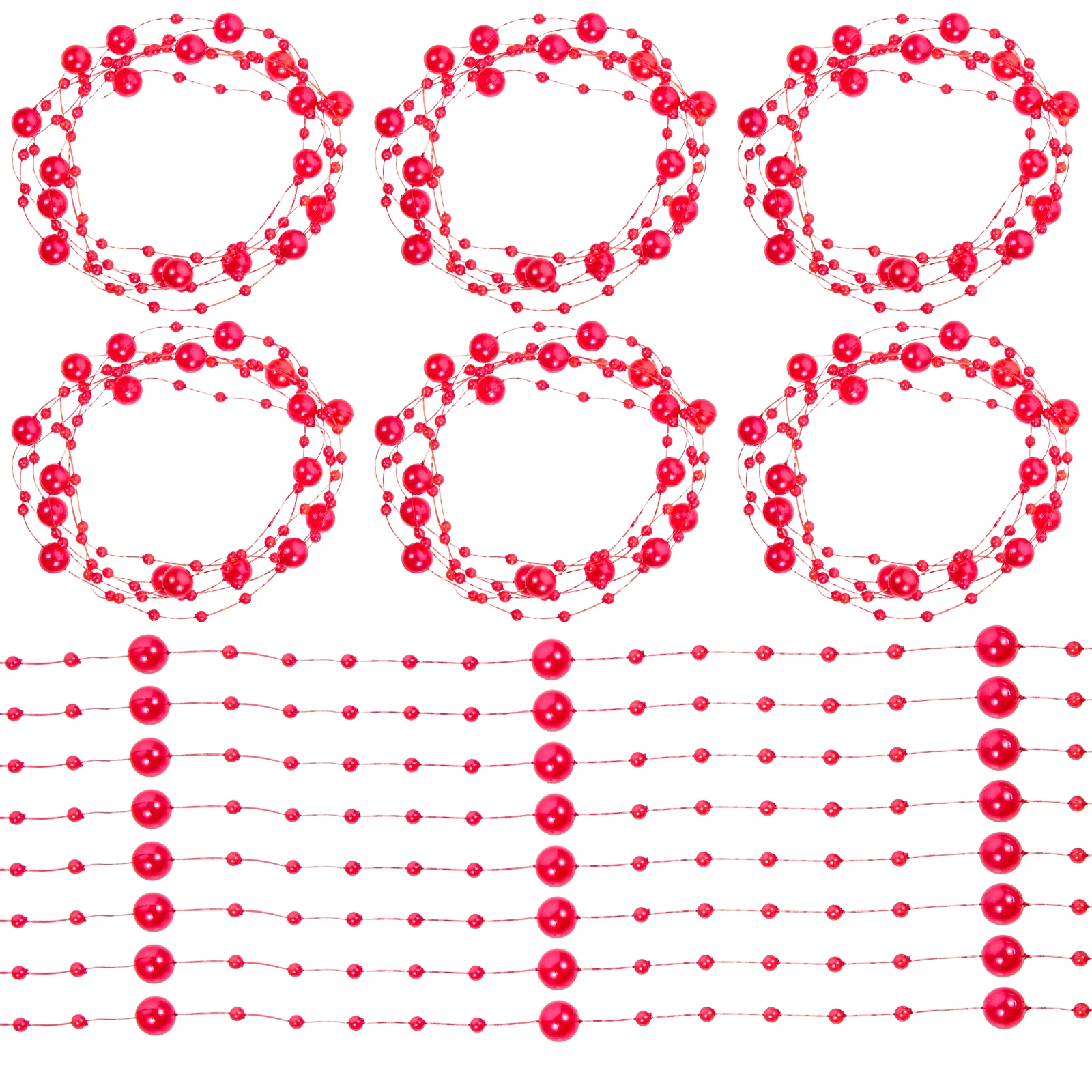 

30pcs Artificial String Faux Beads Garland Wedding Decor Home Centerpiece Floral Home Decor Jewelry Craft Chain