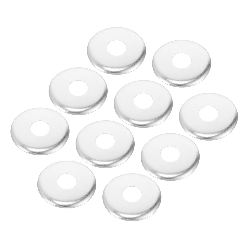 10Pcs Fire Sprinkler Head Cover Stainless Steel Decorative Ceiling Plate Easy Install Reusable for Home and Commercial Spaces