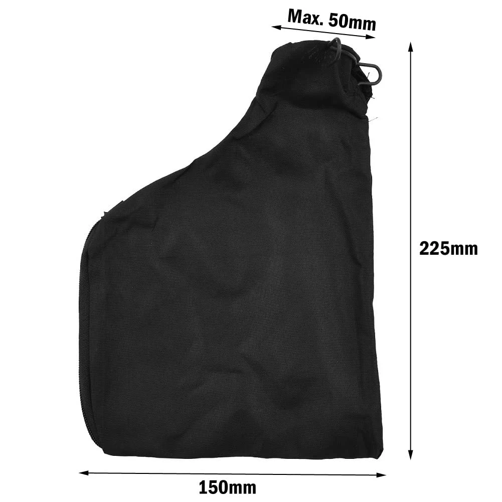 A98U Mitre Saw Dust Bag, Black Dust Collector Bag with Zipper & Wire Stand, for 255 Model Miter Saw 3Pcs