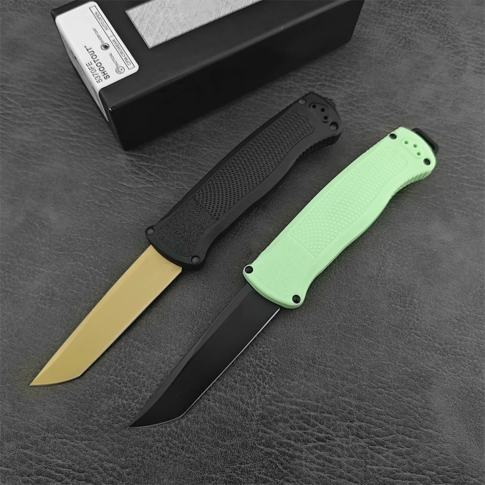 BM 5370FE Shootout Pocket Knife D2 Tanto Blade Nylon Glass Fiber Handles Camping Hunting Knives Outdoor Pocket Multi Tools