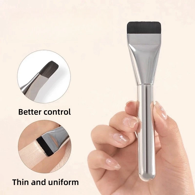 One Line Foundation Brush Ultra-thin Traceless Concealer Brush Mask Brush Flat Head No Powder Soft Hair Beauty Tools MakeupBrush