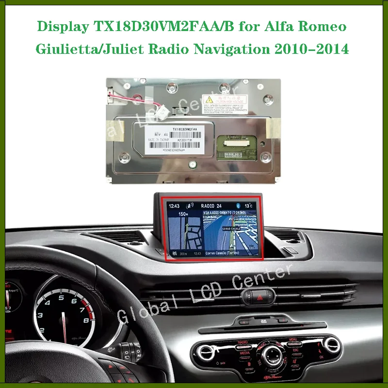 

7" TX18D30VM2FAB TX18D30VM2FAA LCD DISPLAY For Citroen C3 C4 C5 Peugeot 207 407 607 807 Picasso RT4 RT3 HDD Navigation Audi MA