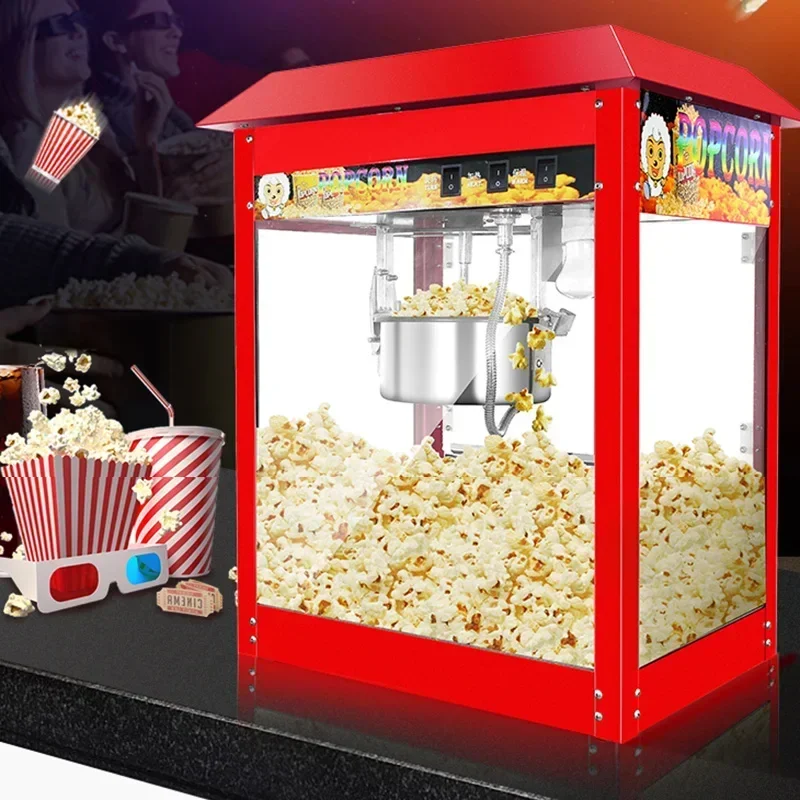 Commercial Popcorn Maker Automatic Popcorn Machine electric puffing machine 220V