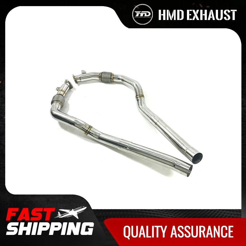 HMD Exhaust System Stainless Steel Performance Middle Pipe for Audi RS6 RS7 C8 4.0T Straight Tube