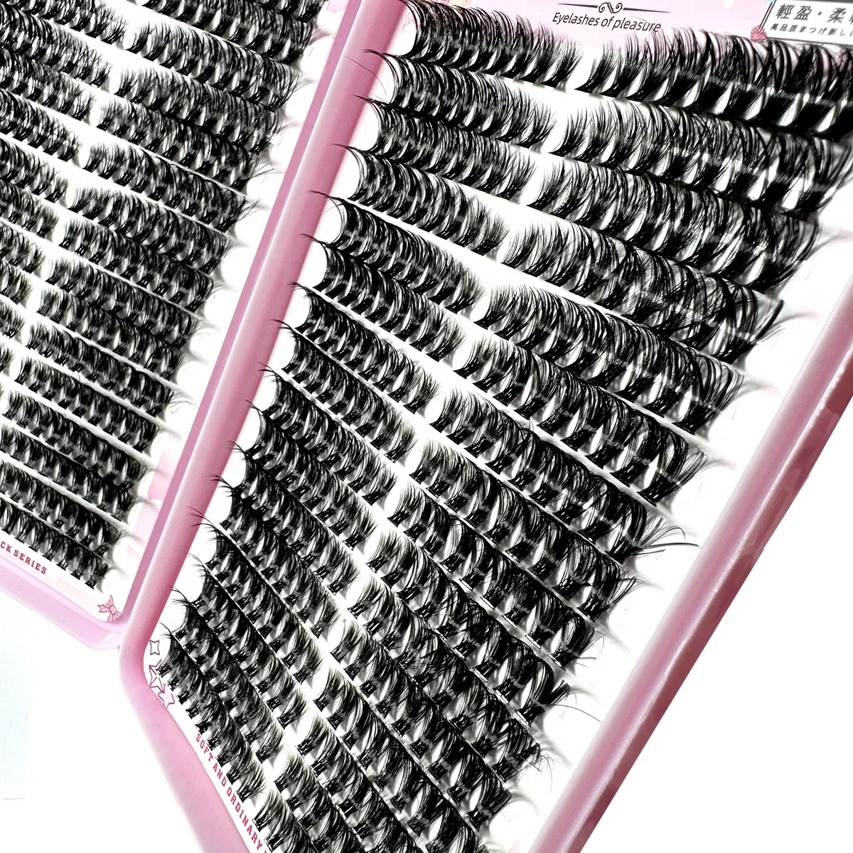 10/32 Rijen Pluizige Lash Clusters Dikke Volume Wimper Clusters Extensions 50D Links/Rechts Individuele Wimpers Cat Eye Lash Extension