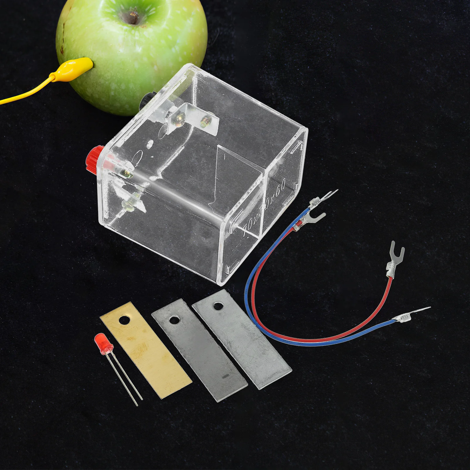 

1 Set Experiment Equipment Fruit Science Kit With Copper Iron Zinc Plates For Student Research Diy