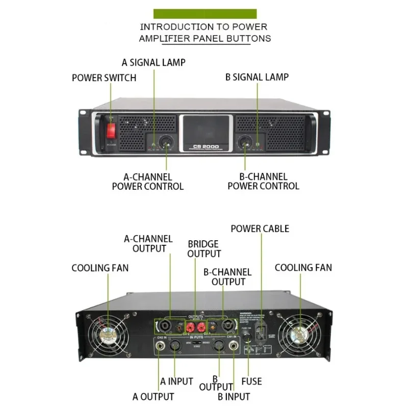 

CS2000 усилитель мощности класса H для продажи, профессиональный усилитель эхо-микшера для звуковой системы Mosque 350 Вт CS2000 для сцены