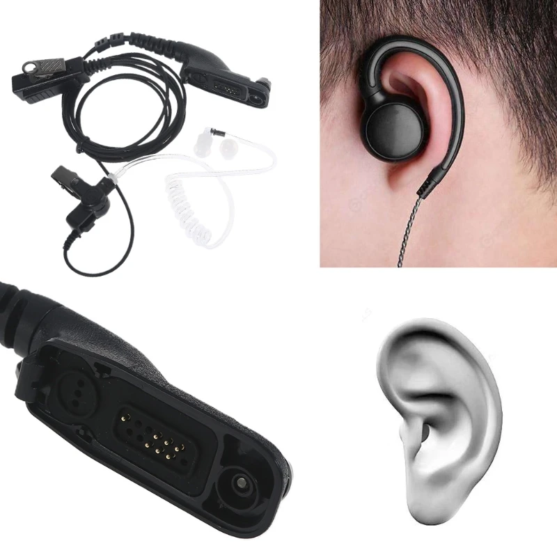 Earphone Handfree Headset forMotorola Portable Radio APX2000 APX7000 APX60 Walkies Keep Conversation Private