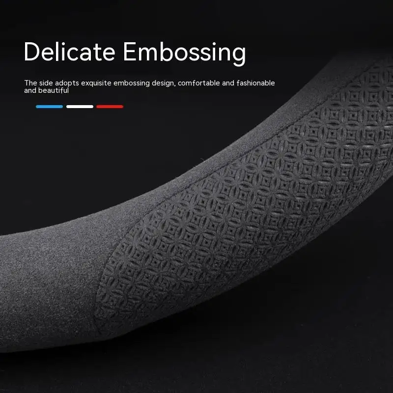 For MG E-HS EV MG3 MG5 MG6 Trophy MG7 EZS 3SW ZS Cyberster Carbon fiber Leather Car Steering Wheel Cover Anti-slip Breathable