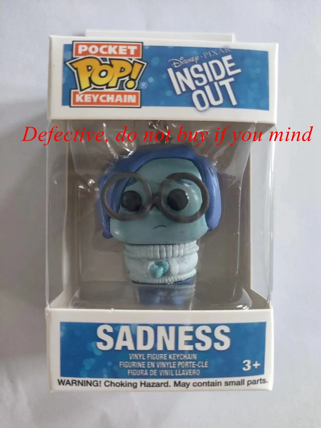 Funko pop pocket INSIDE OUT SADNESS Pocket swag style Keychain Toy Action Toy Figures Keyring Doll Car Bag Key Chain Pendant Toy