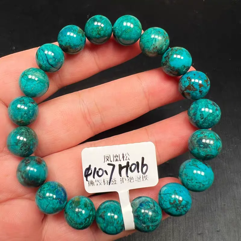 Natural Blue Malachite Azurite Bracelet Beads Woman Men Green Azurite Fashion Rare Stone AAAAAA