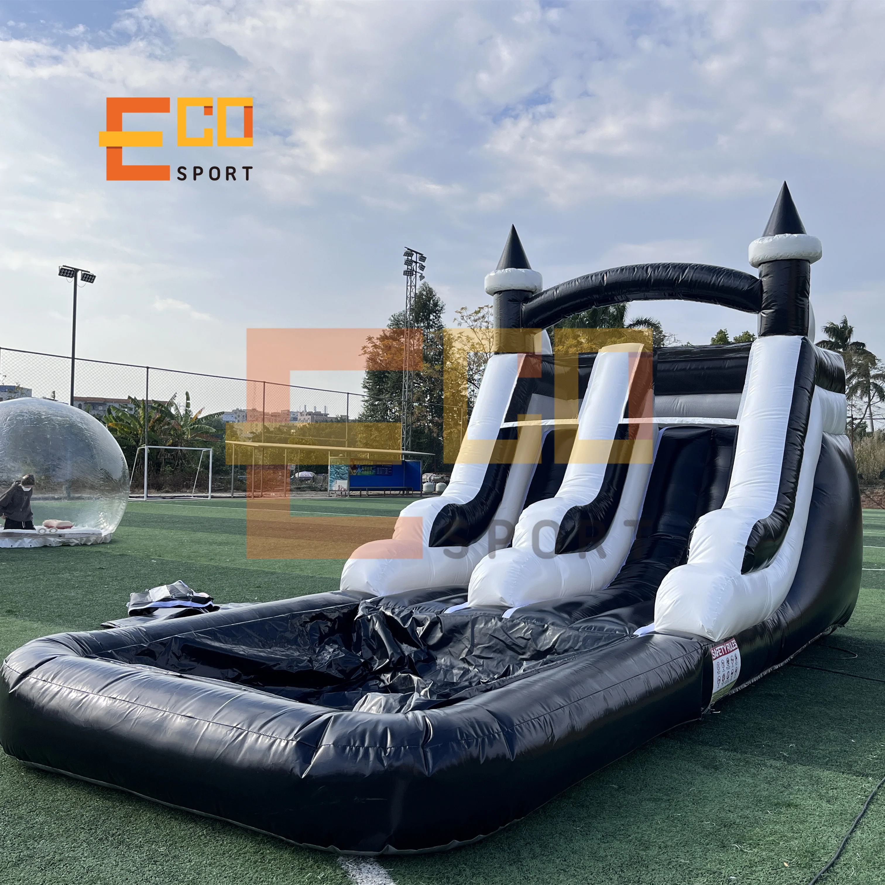 

20x9x13ft Inflatable Water Slide with Pool with Commercial Grade PVC for Summer with Air Blower Free Shipping to Door