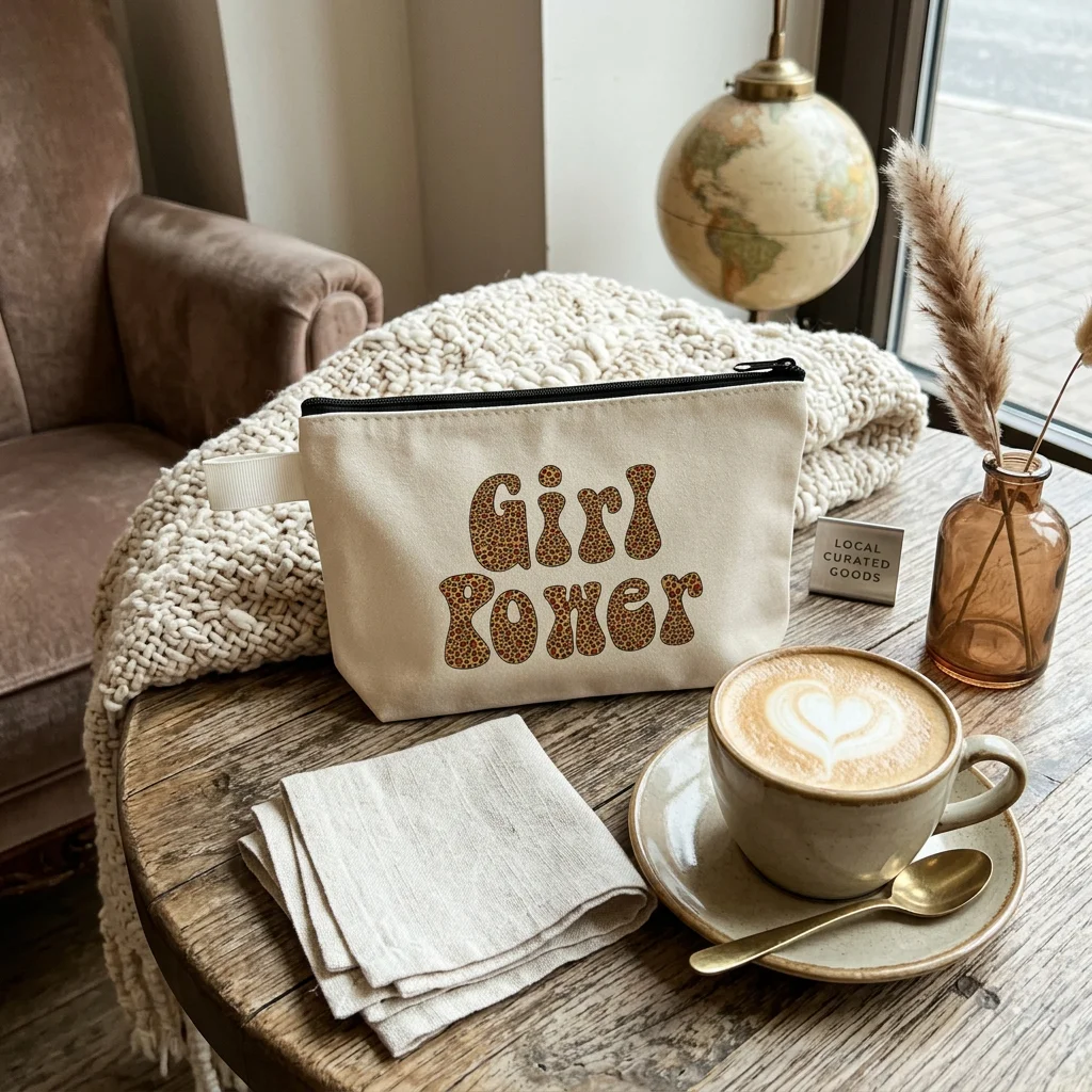 Giving Women Self-Confidence Power Makeup Bag New Term Fashion Gift Zipper Teacher's Day Gift Pencil Case Lipstick Bag