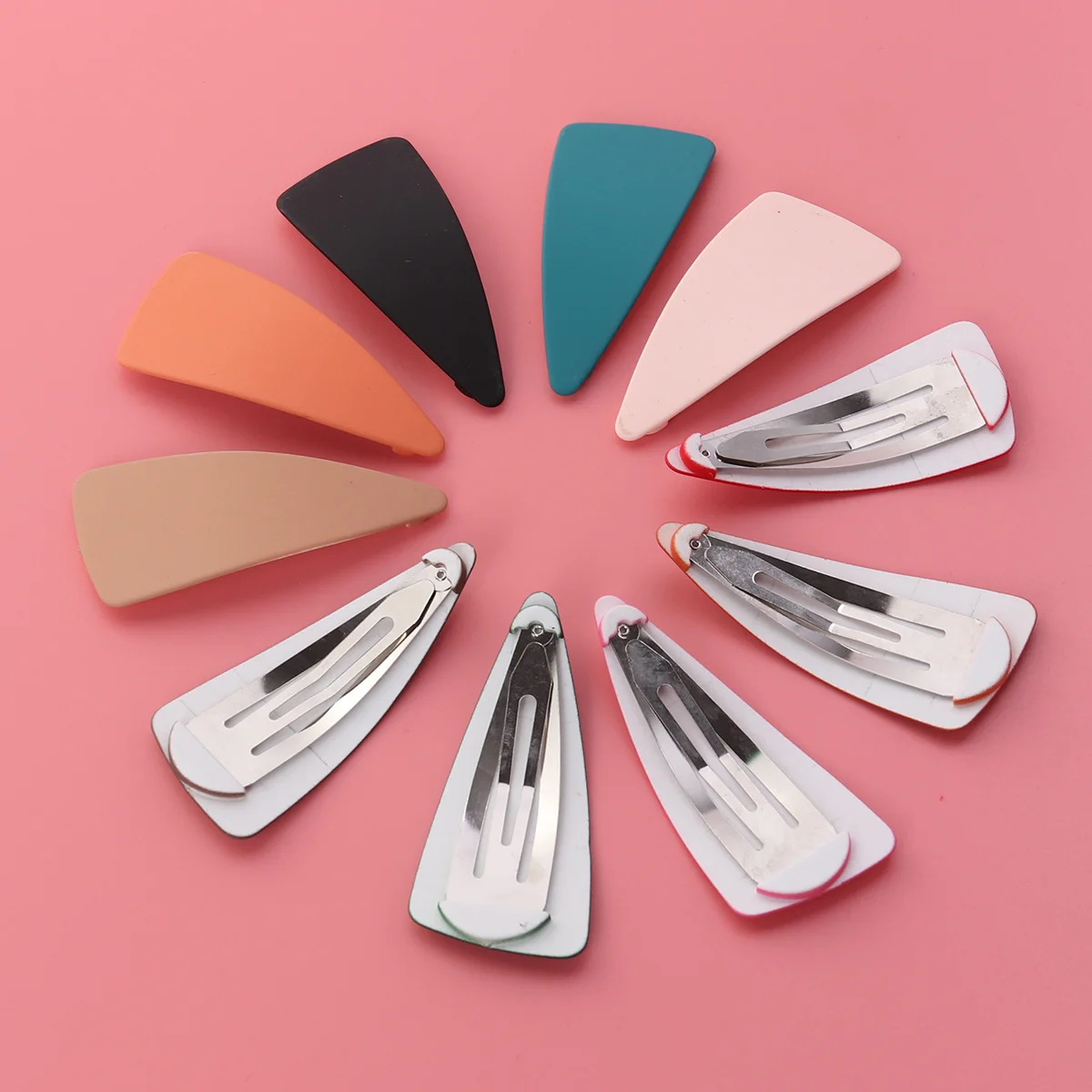 

10Pcs Solid Color Snap Hair Clips Elegant Hairpins for Women Party Wedding Decorations Headwear Accessories