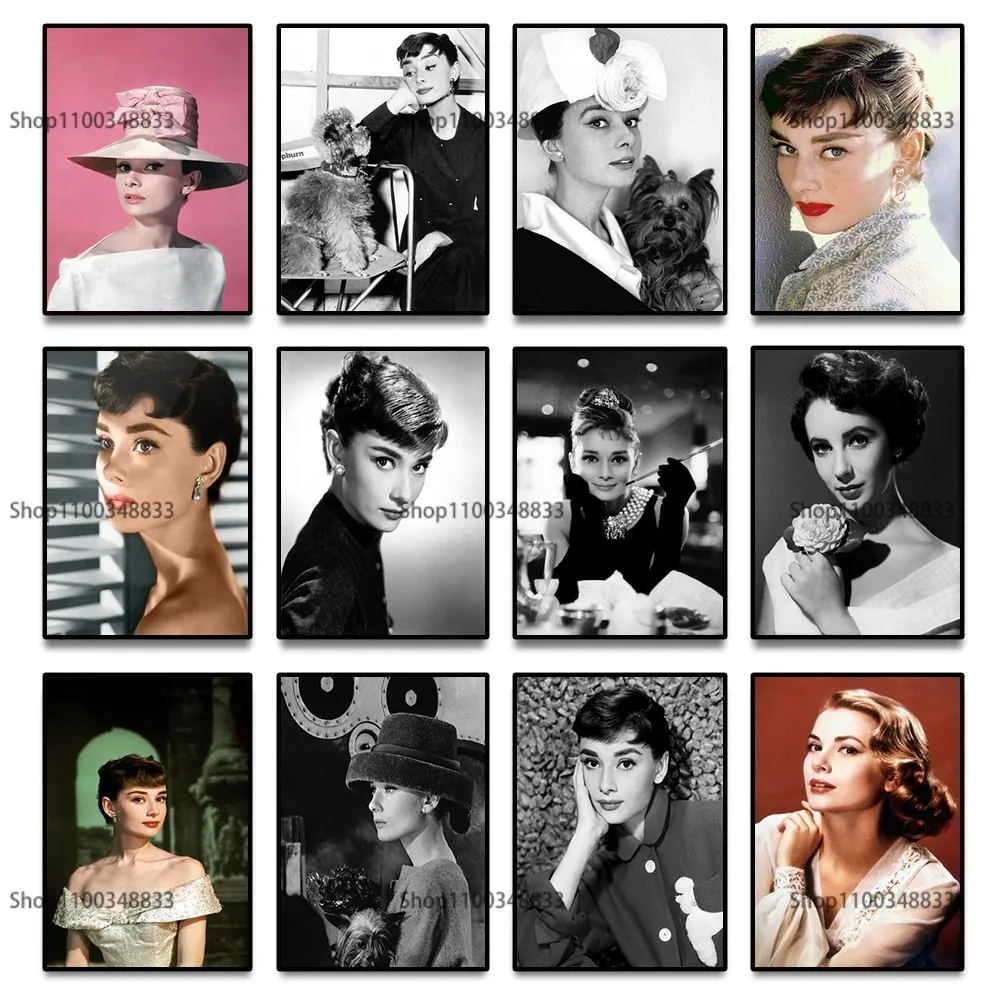 Audrey Hepburn Series Roman Holiday/Breakfast At Tiffany's Canvas Painting Wall Art Posters Home Decoration Fans Collect Artwork