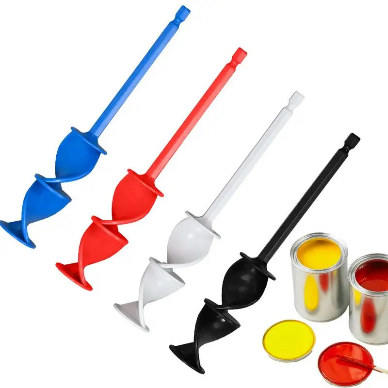 Helix Design Epoxy Resin Mixer 4pcs Consistent Even Flows Stirrer Paddle Drill Paint Mixer For Epoxy Resin And DIYs Crafts