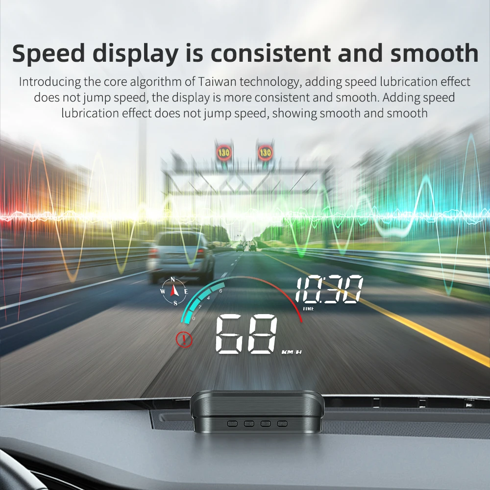 M22 Auto Car GPS Head-Up Display Auto Electronics HUD Projector Display Speed RPM KMH MPH Compass Overspeed Alarm For All Cars