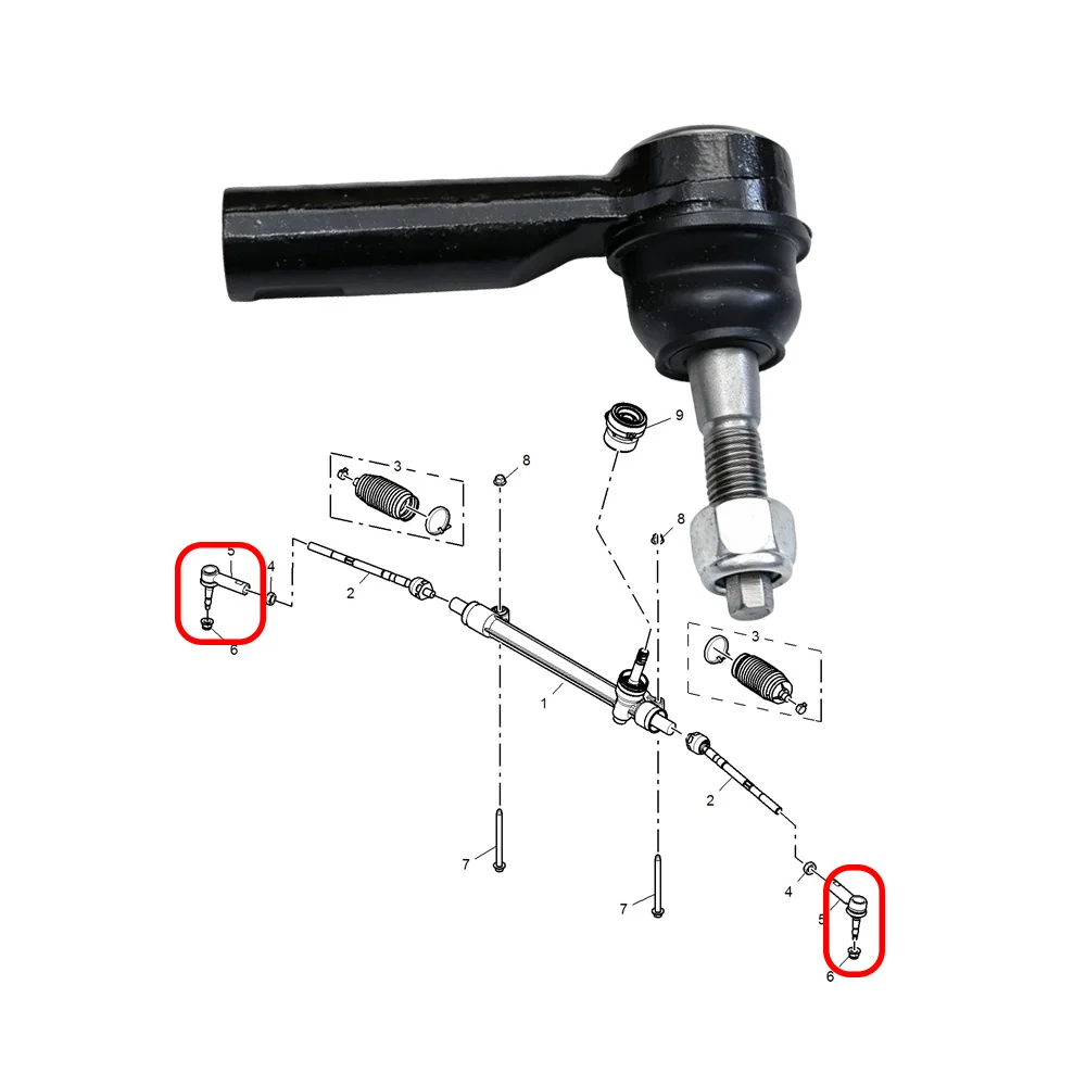 Tie Rod End LEFT&RIGHT for ROEWE RX5 MAX AS28 2019- MG GS 2014- 1.5T 2.0T 10178388 10325998