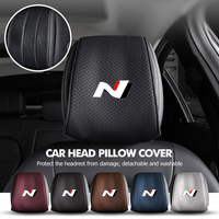 Universal Ice Silk Car Pillowcase Front Seat Headrest Dust Cover For Hyundai Sonata i30 i20 Tucson Elantra Kona N Line