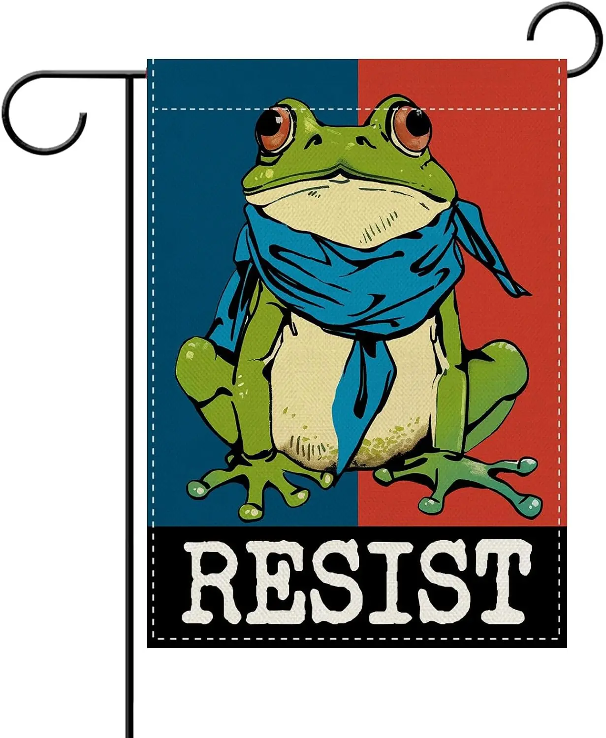 Dyrenson Portland Resist Frog Freedom Decorative Garden Flag, Patriotic Parade Equality Human Rights Justice Yard Outside Ho kkz