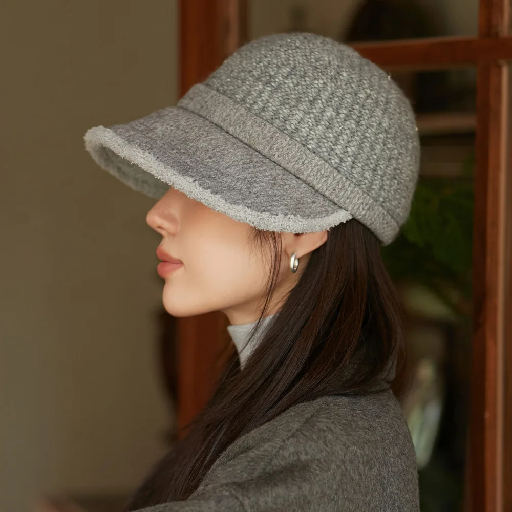 HT5014 Eimer Kappe Frühling Herbst Winter Hüte für Frauen Gestrickte Hut Weibliche Packbare Breite Krempe Hut Damen Fleece Gefüttert Eimer Hut – Detail 6