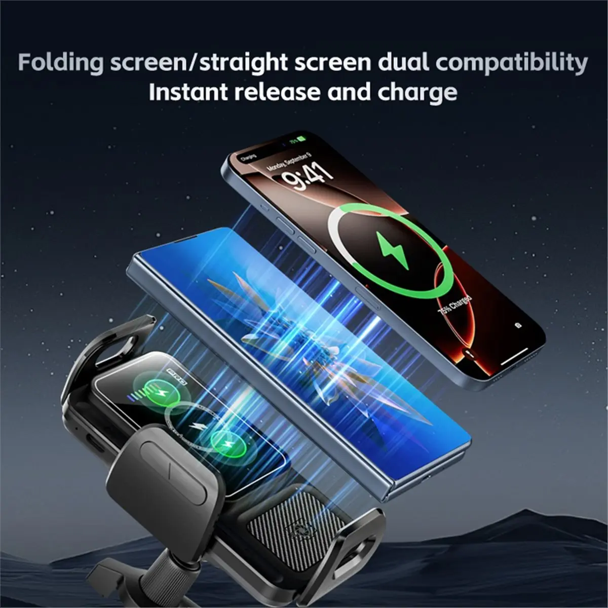 a91p-carregador-sem-fio-para-carro-com-tela-dobravel-rgb-15w-anti-vibracao-e-rotacao-360