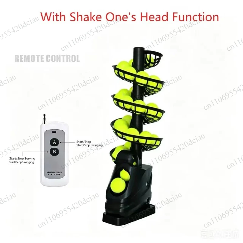 Upgraded remote swing tennis and table tennis machine with adjustable height bracket and 10H rechargeable lithium battery