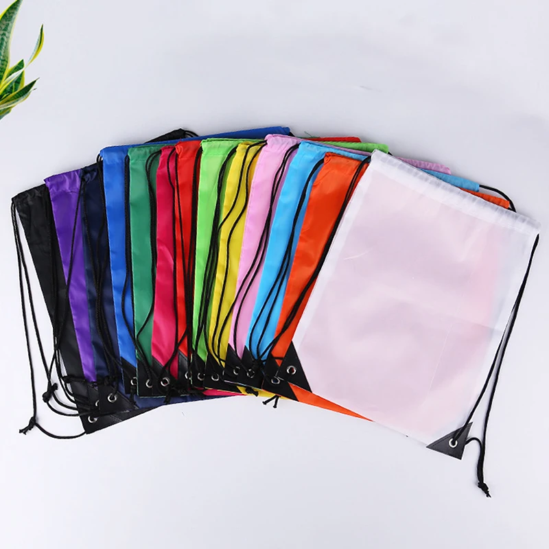 Waterproof Foldable Gym Bag Bundle Pocket Fitness Backpack Drawstring Hiking Camping Swimming Sports Bags