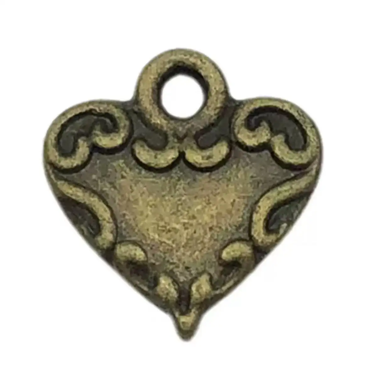

30pcs 13mm Zinc alloy metal Vintage heart design pendants for handmade accessories HW3401