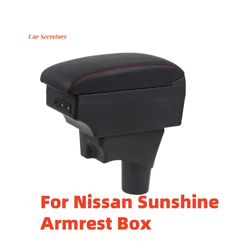 

Suitable for Nissan Sunshine Armrest Box, rechargeable double-layer storage, in car storage and organization