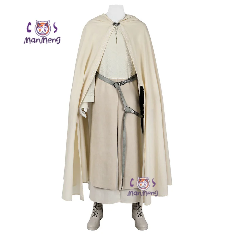 Movie Gandalf Cosplay Costume Anime Sorcerer Cos Uniform Halloweeen Carnival For Men Women Cloak Cape Hat Suit Perform Clothes