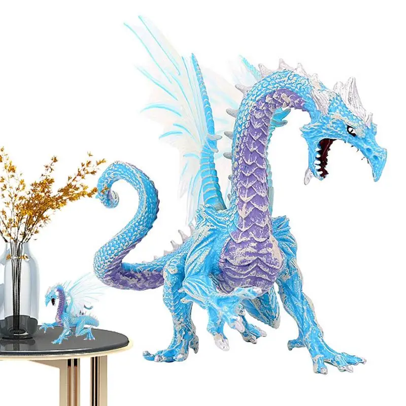 Simulated Dinosaur Figurine Vivid Ice Dragons Model Toys Ornaments For Children's Cognition Imagination Educational Toy Gifts