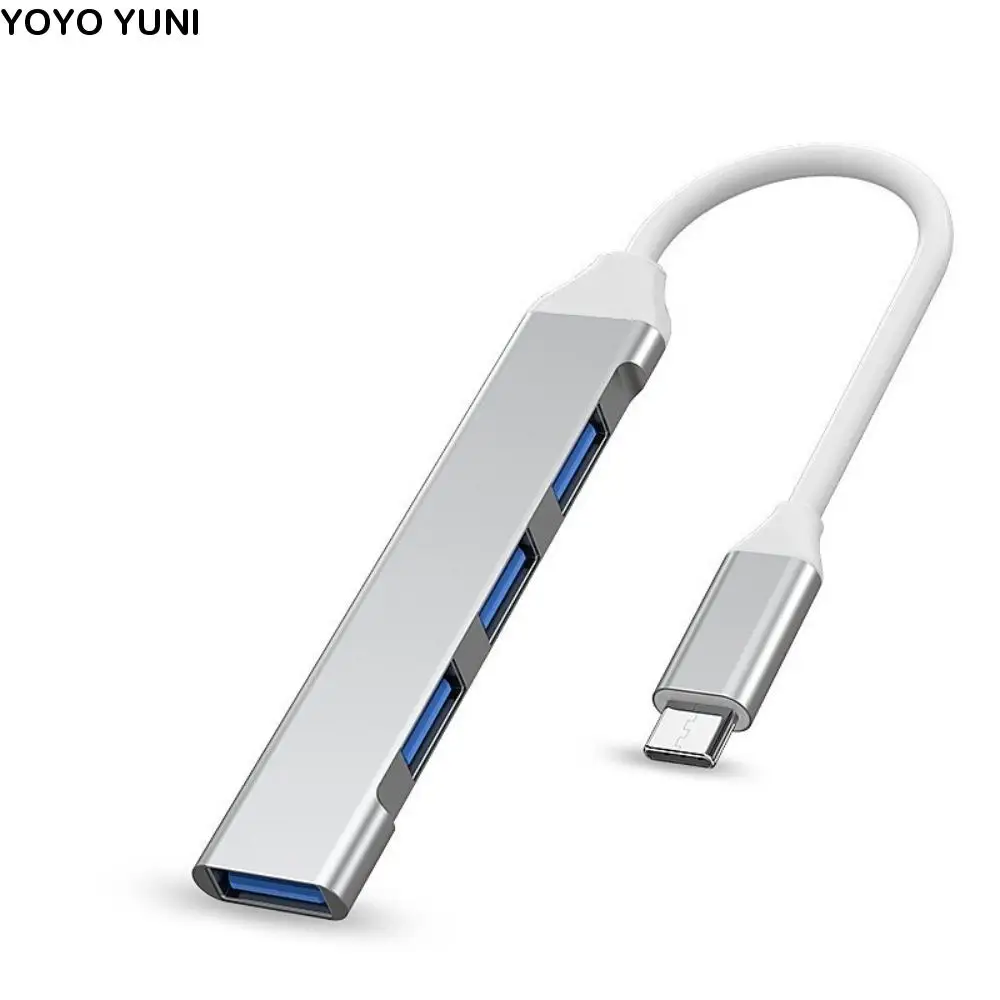 

4 Port USB 3.0 Hub OTG Multiport Type C Splitter Stable High Speed USB&Type-c Adapter for PC Computer Accessories Game Player