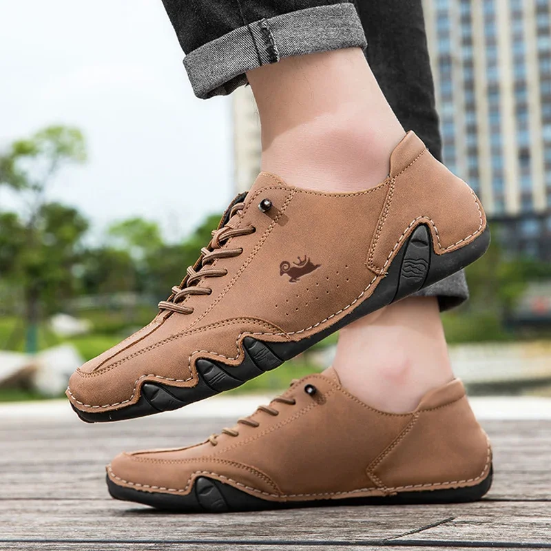 

Мужские повседневные кроссовки, кожаная обувь для мужчин, роскошная брендовая мужская обувь, модные мокасины, мужская спортивная прогулочная обувь, мотоциклетная обувь