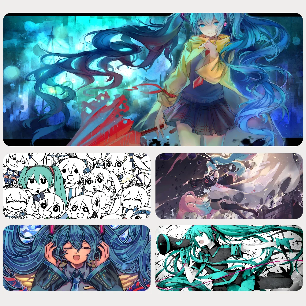 MINISO H-Hatsune M-Miku Mousepad Mouse Mat Desk Mat With Pad Gaming Accessories Prime Gaming XXL Keyboard Pad Padding Mat