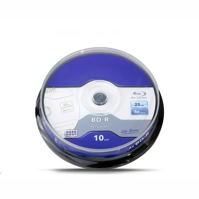 

Диски Blu-Ray 25 ГБ BDR BD-R 25G, записываемые, скорость 6X, с твердым покрытием, 10 шт./упаковка