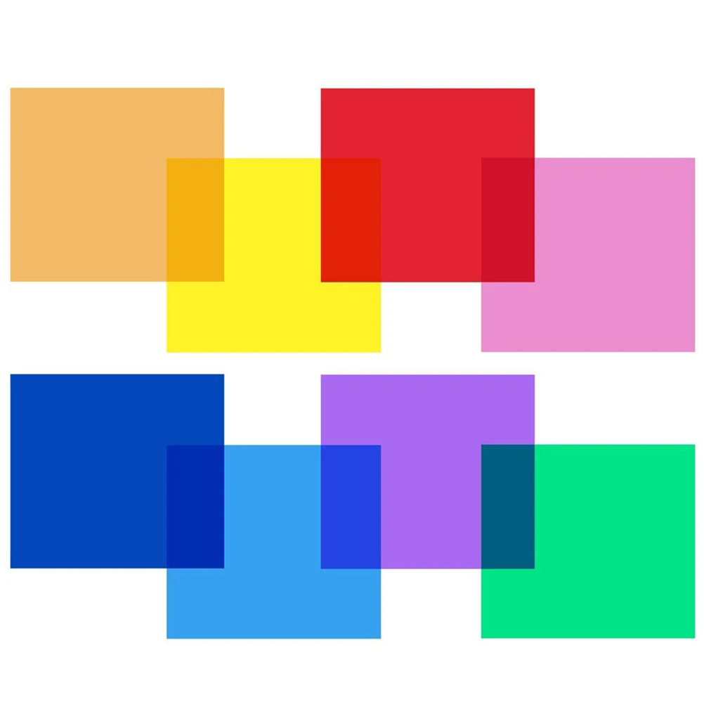 

8PCS 12 Inches Flash Lamp Color Color Film Television Lights Optical Filter Colored Speedlight Filter Premium Flash