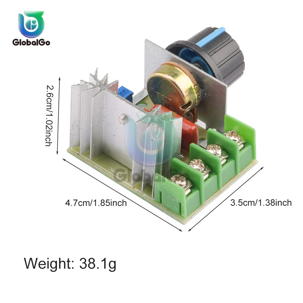 AC 220V 2000W SCR Voltage Regulator Dimming Dimmers Motor Speed Controller Thermostat Electronic Voltage Regulator Module