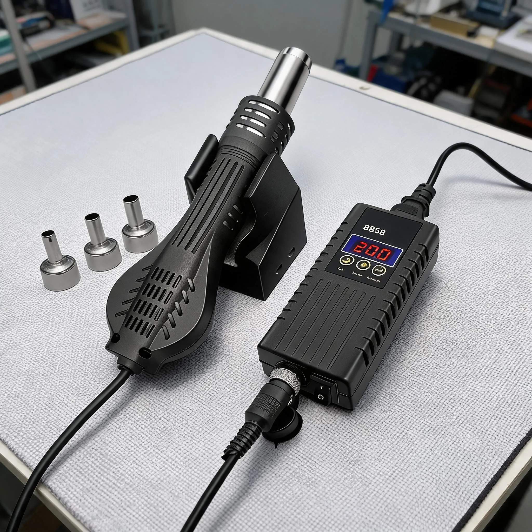 8858 Digital Hot Air Tool for For soldering Station EU Version with 100 to 480 C Adjustable Range and LED Temperature Readout
