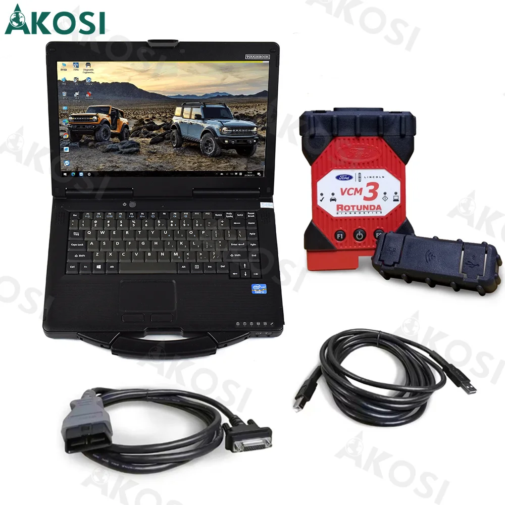 For Ford VCM 3 IDS VCM3 Professional Diagnostic and Programming Device Support CAN-FD and DoIP and CF53 laptop