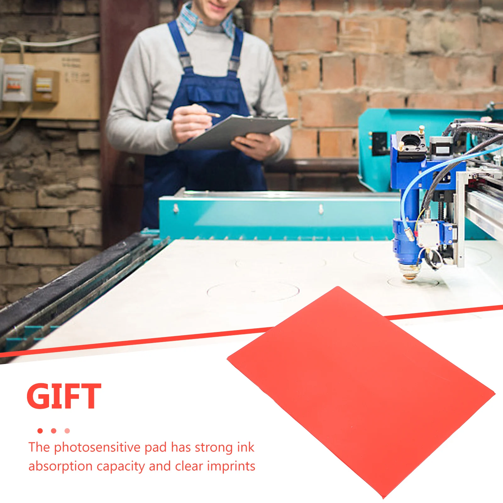 

Photosensitive Stamp Mat Durable Portable Cushions Creative Pads Advanced Absorption Rubber Ink Resistant Clear Imprints High