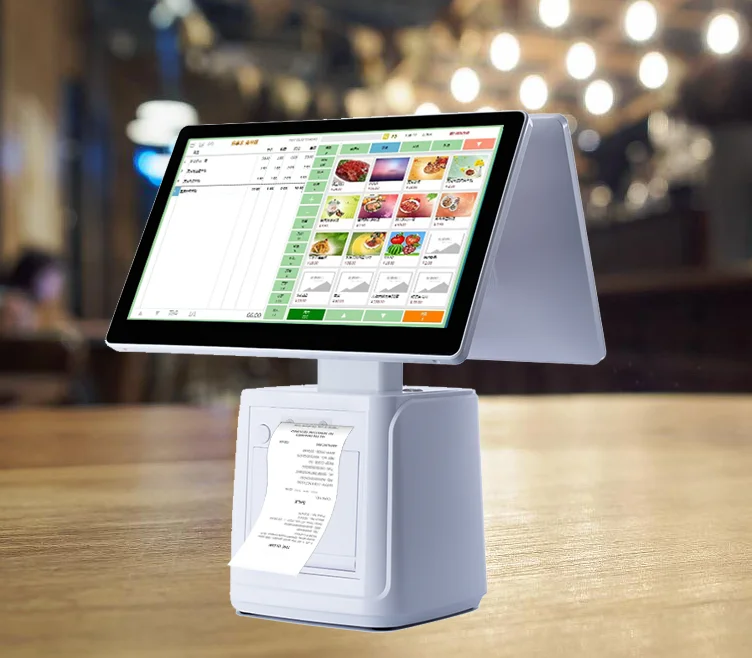 

XBY-H02 GMS 15,6-дюймовый двойной экран Android/Windows POS-система Google Play Restaurant Touch POS-машина Универсальный кассовый аппарат